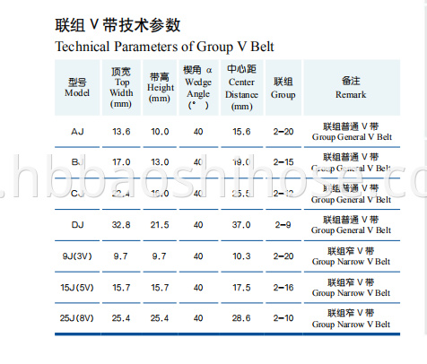 Rubber V-belt Group